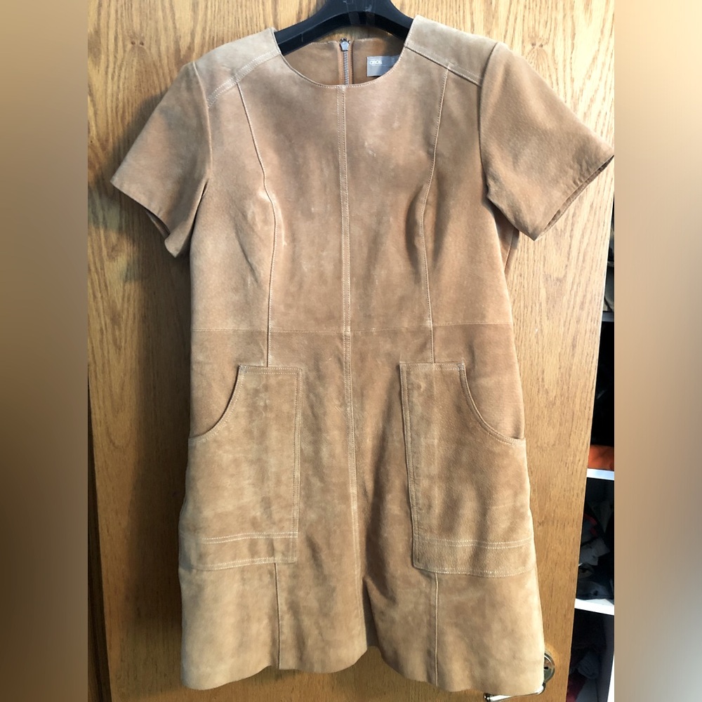 ASOS Tan Suede Short Sleeve Dress Women’s size 12

.